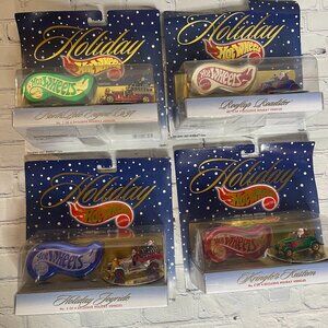 RARE Vintage Collectable Complete set of 4 1997 Hot Wheels Holiday Special Editi